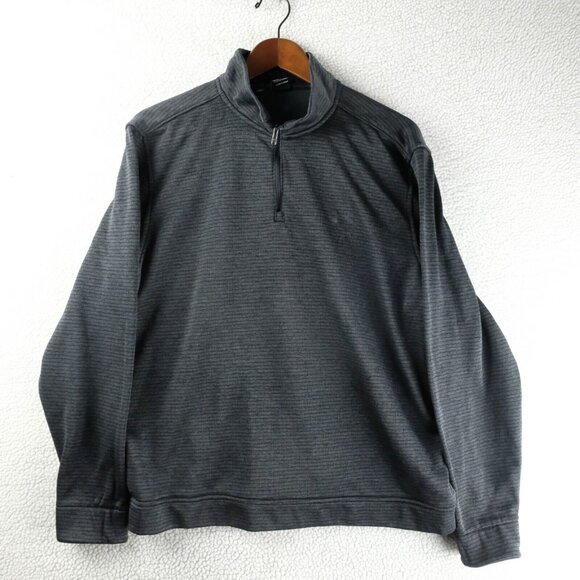 Under Armour Sweater Boys Extra Large Gray Striped Storm Quarter Zip Lightweight - Picture 1 of 8